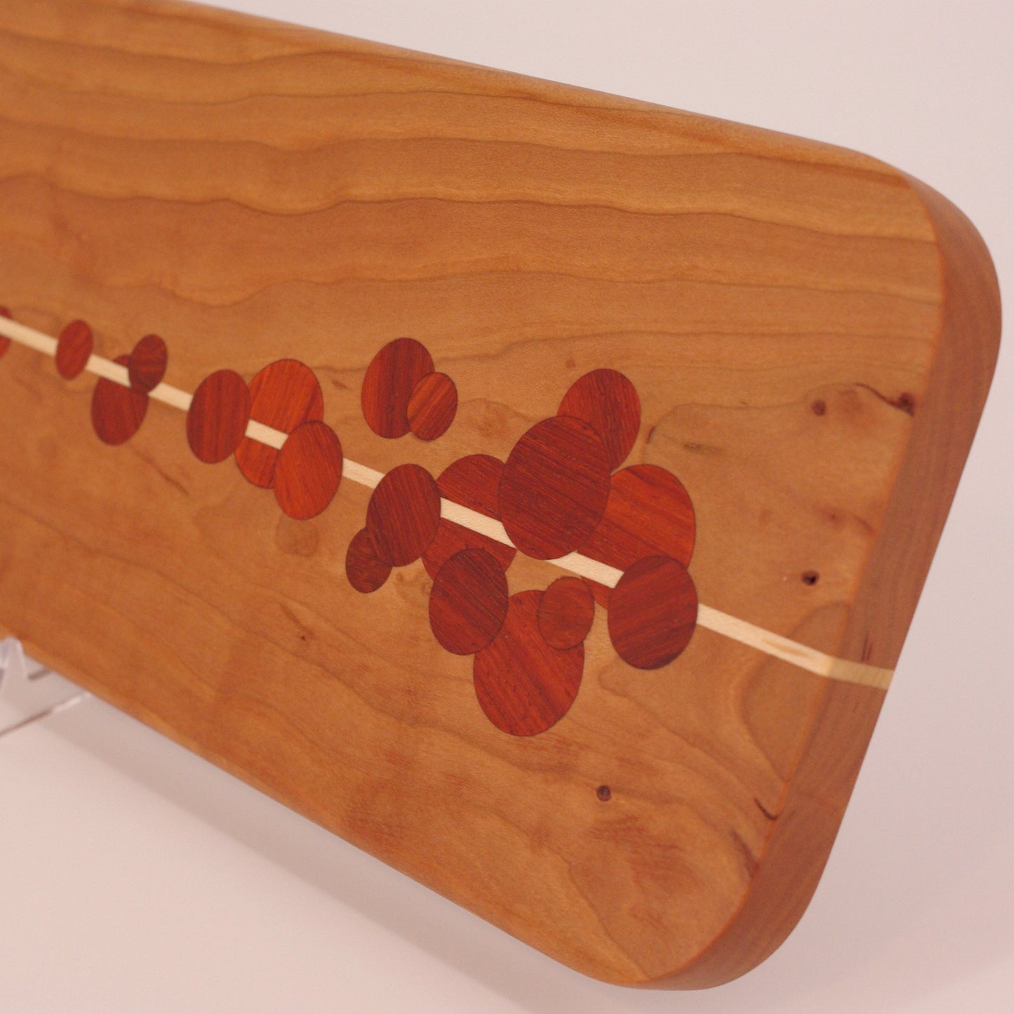 Cherry Board with Paduk Dots and Maple Stripe