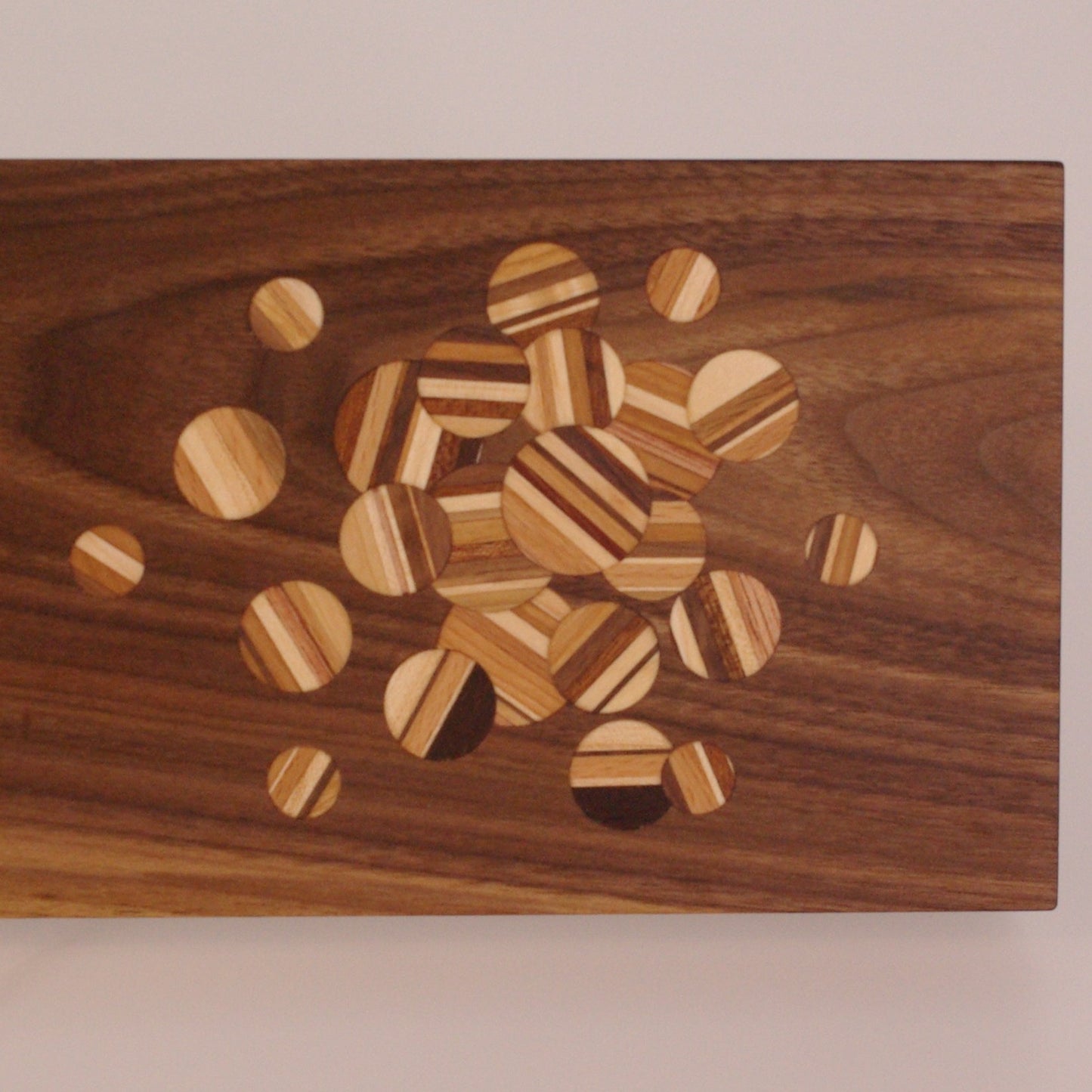 Walnut Board with Cluster of Striped Dots