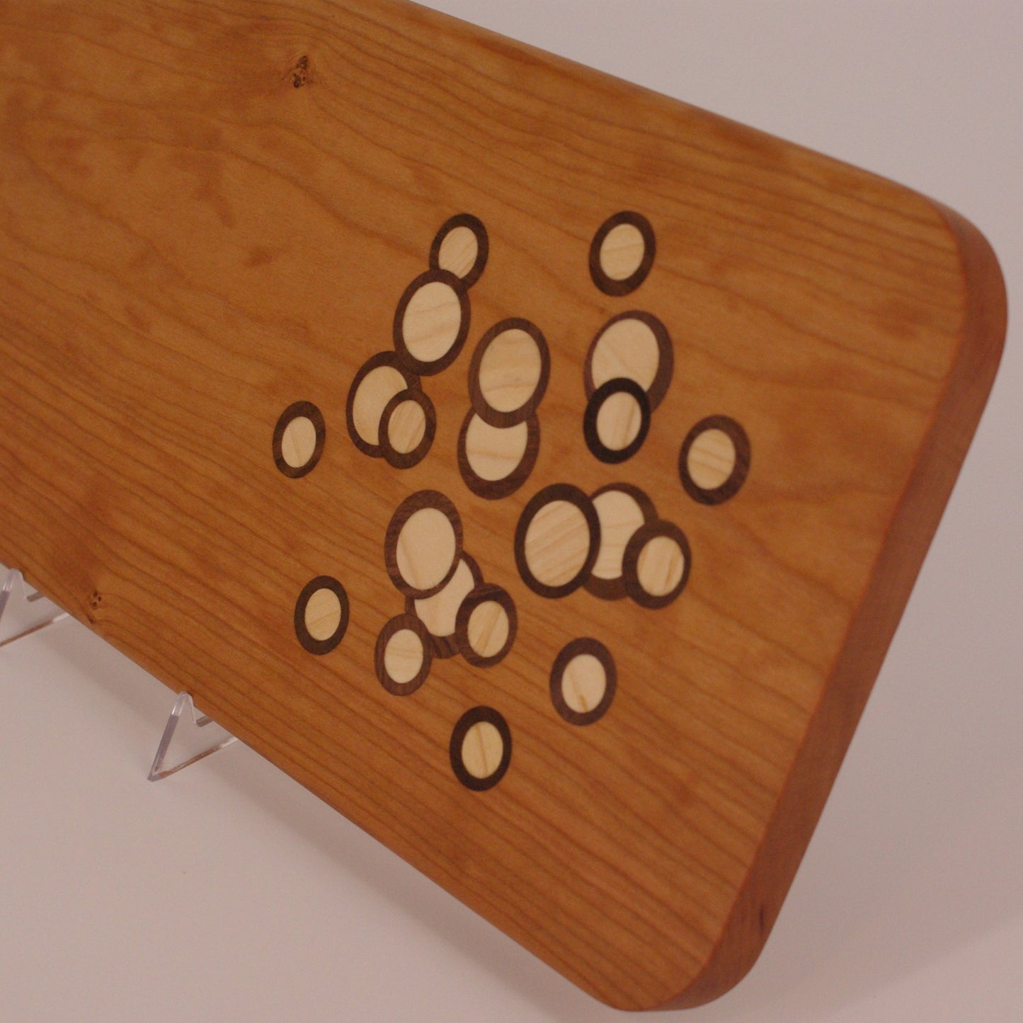 Cherry Board with Two Tone Walnut and Maple Dots