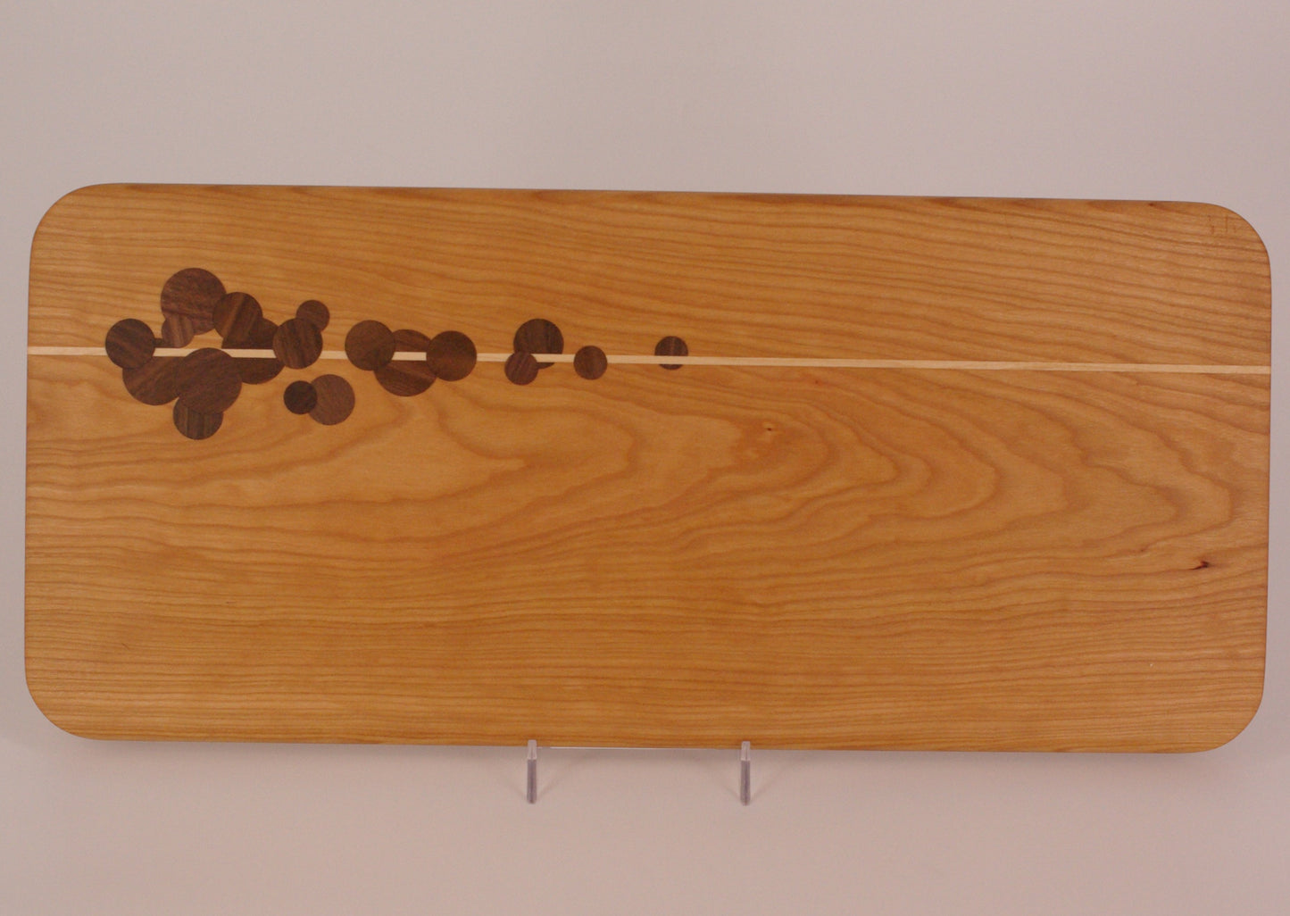 Cherry Board with Walnut Dots and Maple Stripe