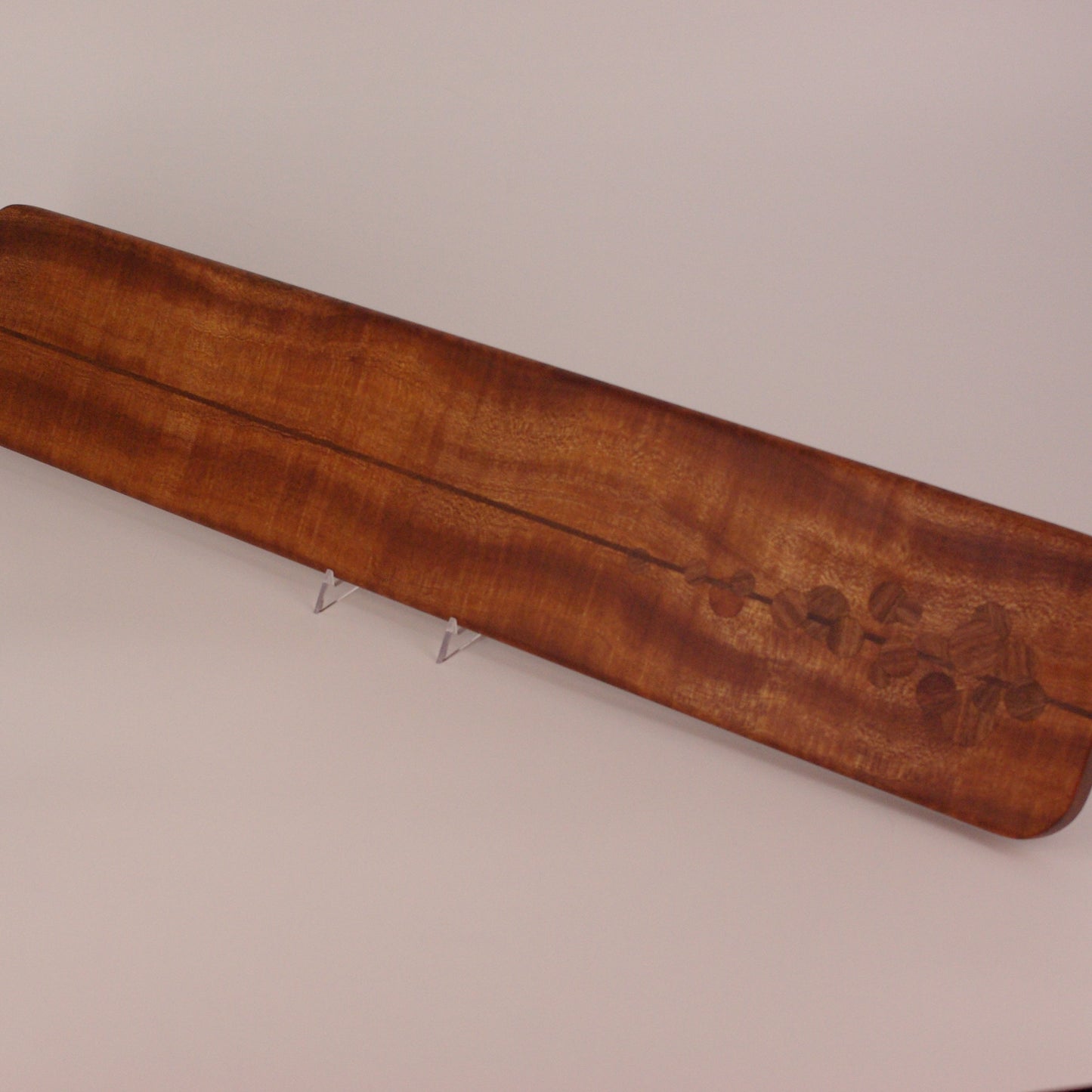 Sapele Board with Contrasting Sapele Dots and Stripe