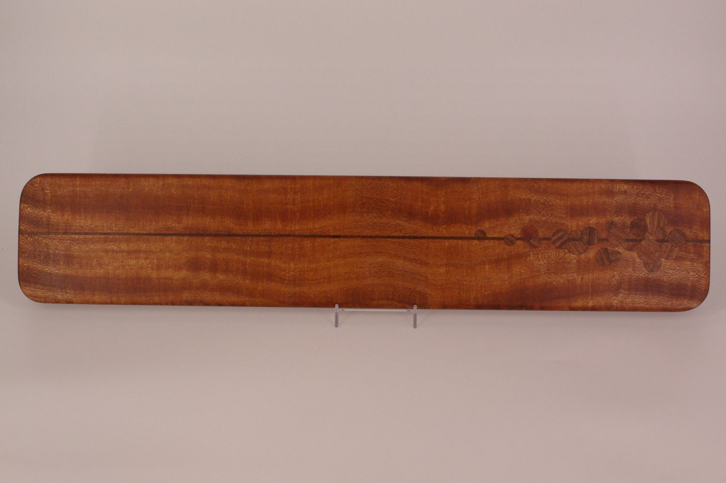 Sapele Board with Contrasting Sapele Dots and Stripe