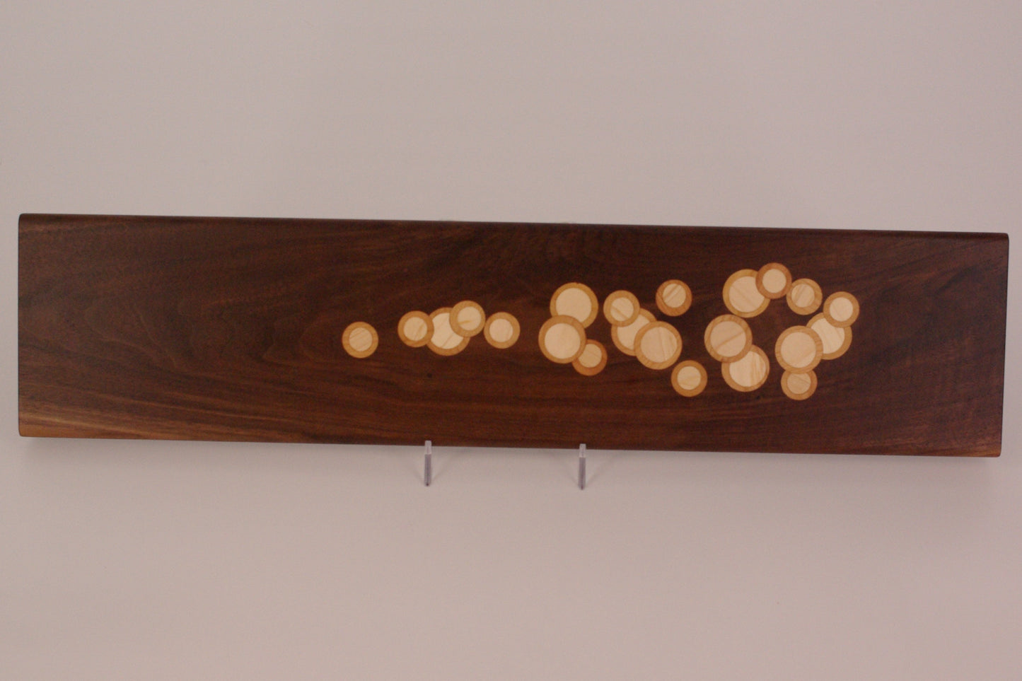 Walnut Board with Two Tone Cherry and Maple Dots
