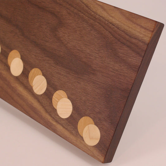 Walnut Board with Cherry and Maple Dots