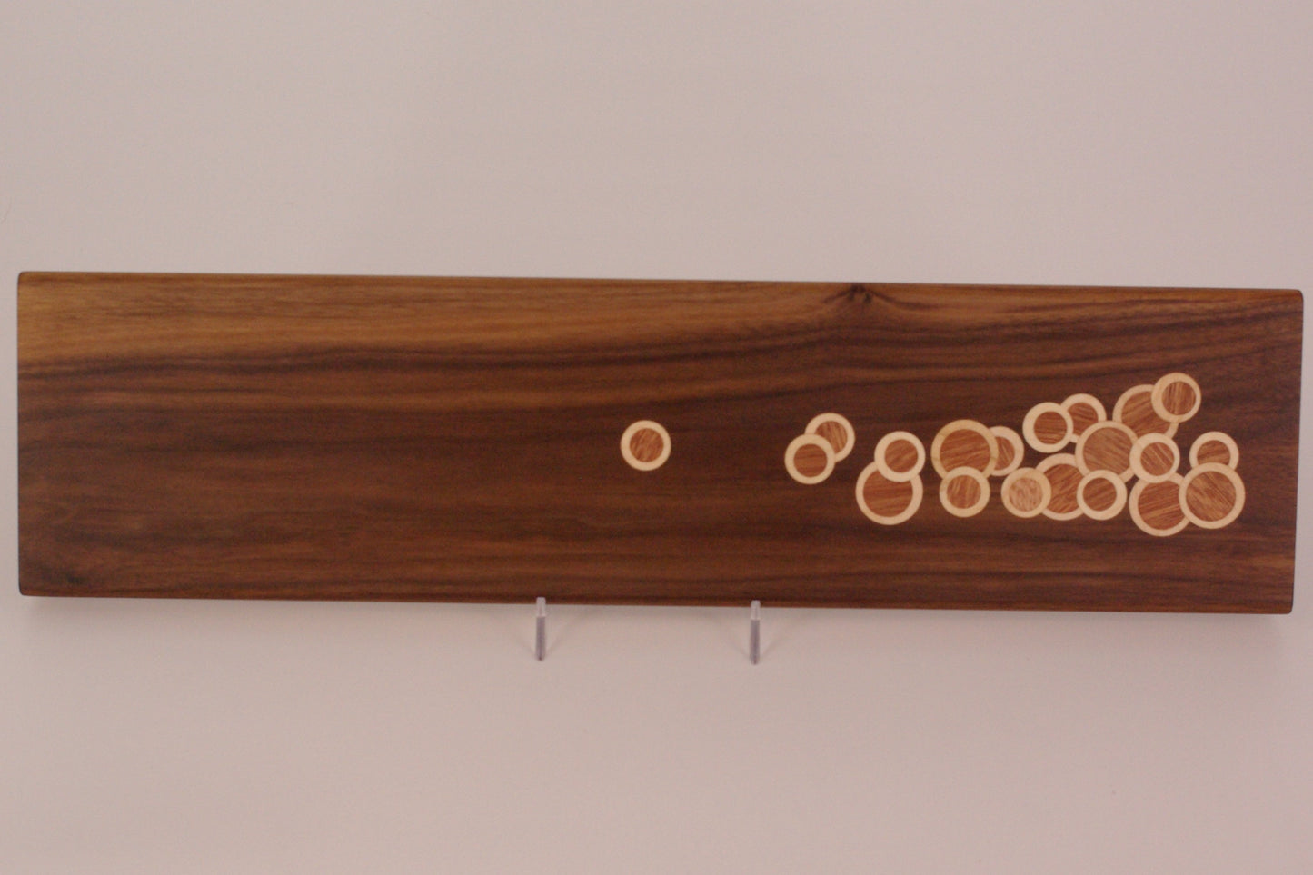 Walnut Board with Two Tone Meranti and Maple Dots