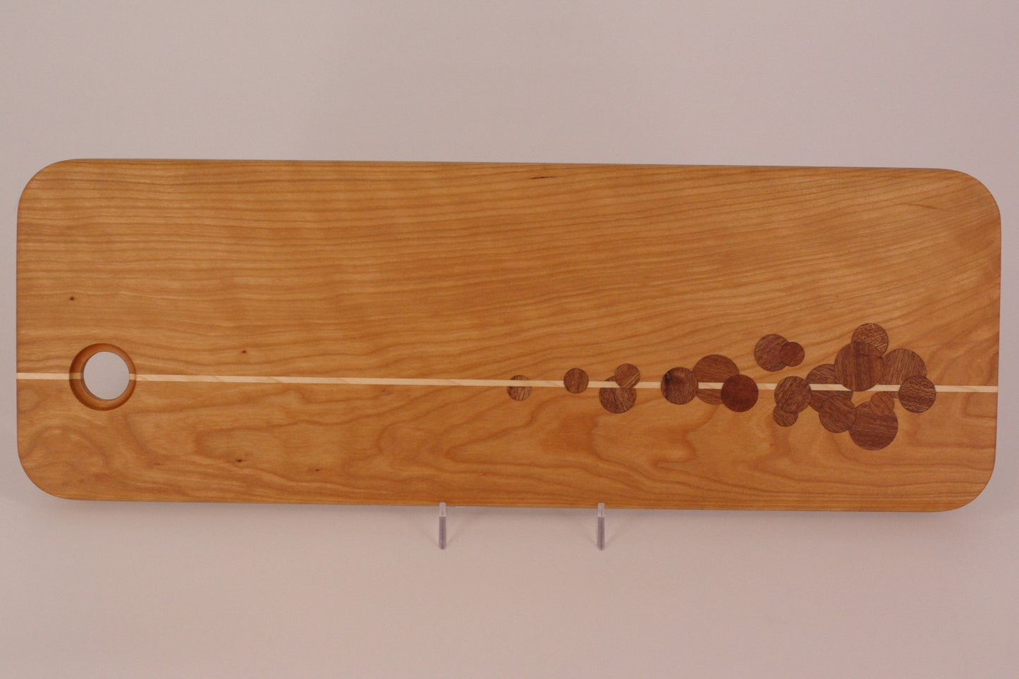 Cherry Board with Sapele Dots and Maple Stripe