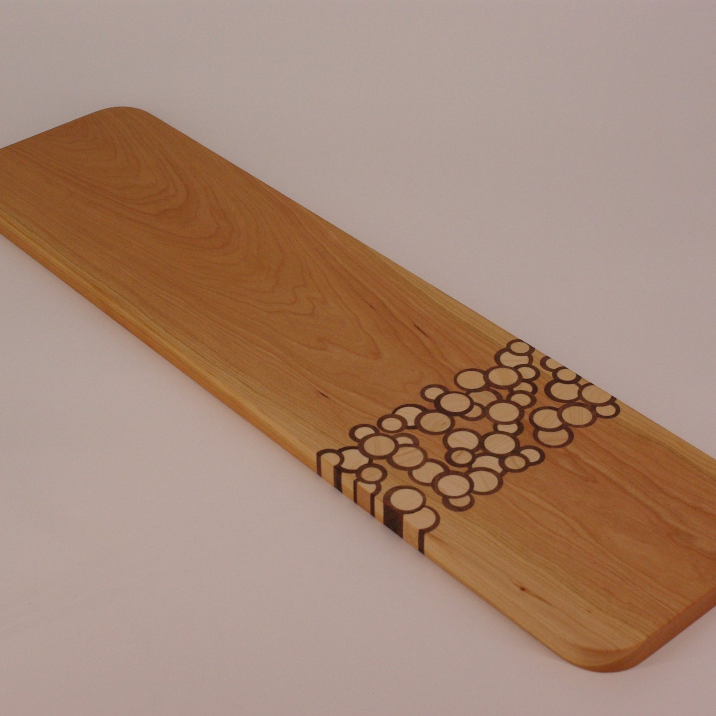 Cherry Board with Two Tone Maple and Walnut Dots