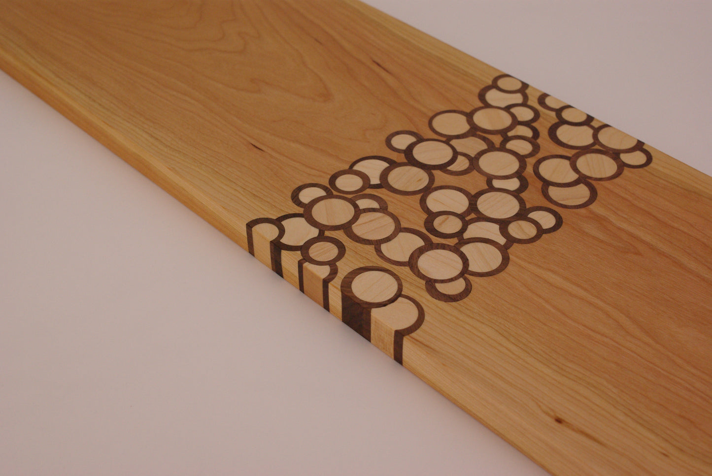 Cherry Board with Two Tone Maple and Walnut Dots