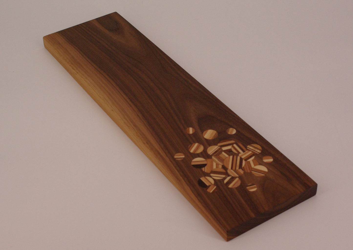 Walnut Board with Cluster of Striped Dots