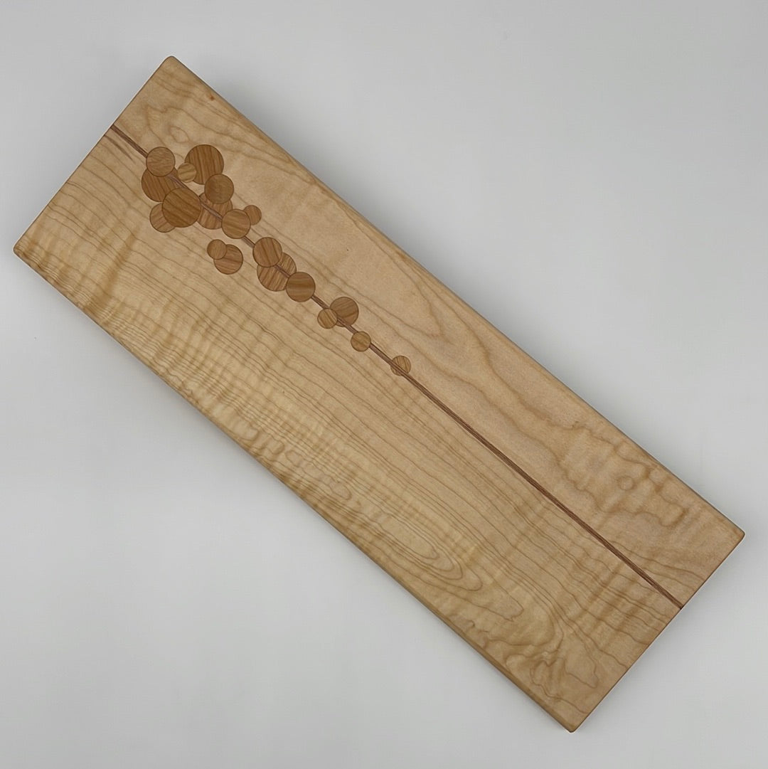 Maple Board with Meranti Stripe & Cherry Dots