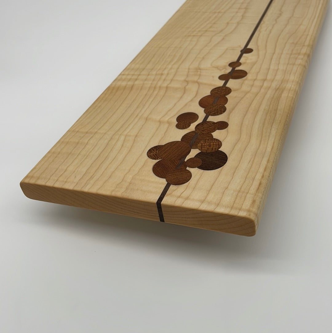 Maple Board with Walnut Stripe & Sapele Dots