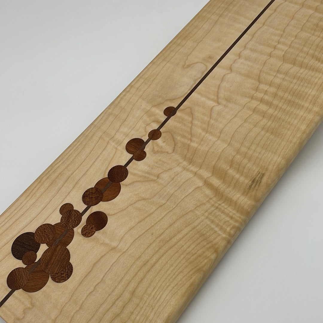 Maple Board with Walnut Stripe & Sapele Dots